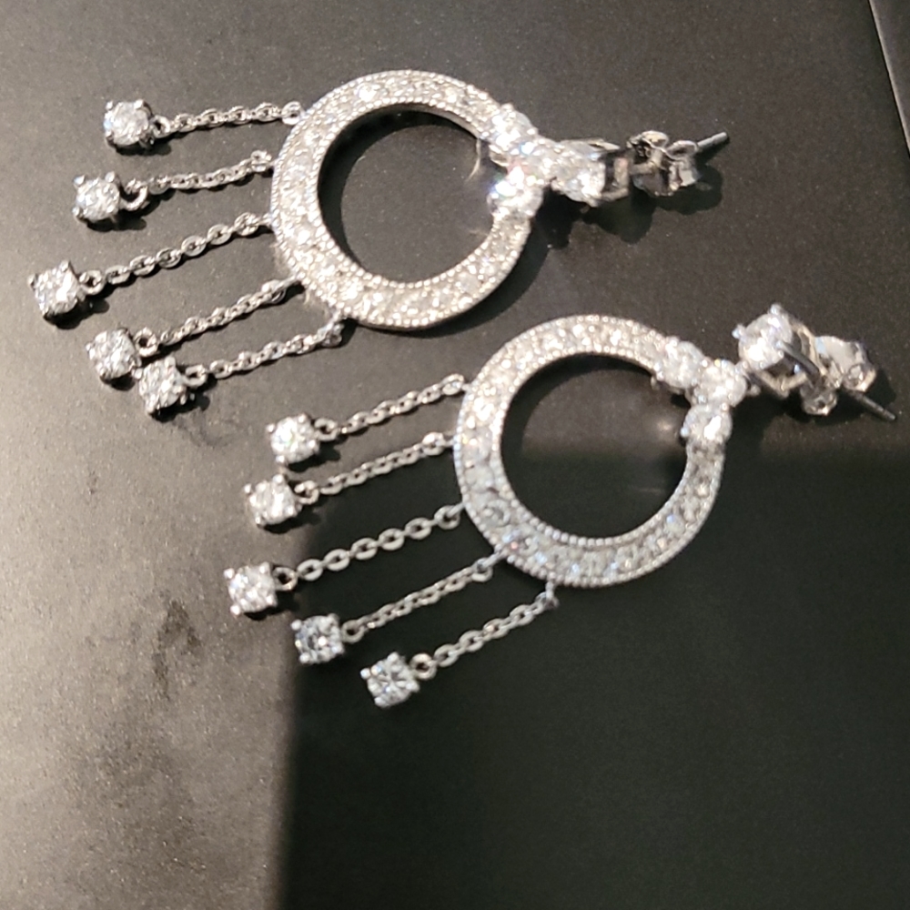 Sterling Silver Cubic Zirconia Earrings